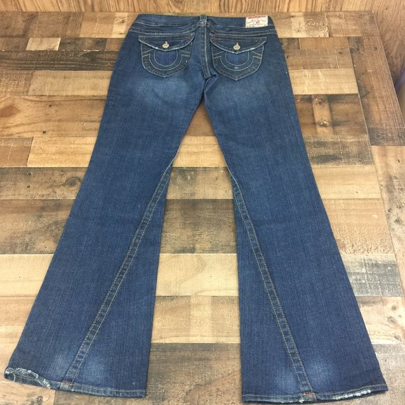 True Religion Joey Flare Blue Jeans - Picture 8 of 8